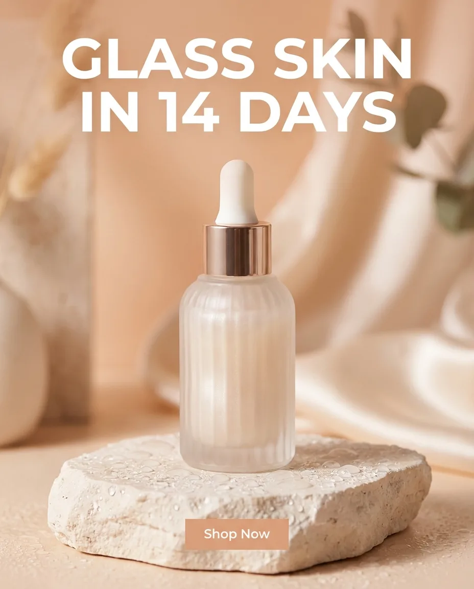 Ad creative: Glass skin in 14 days