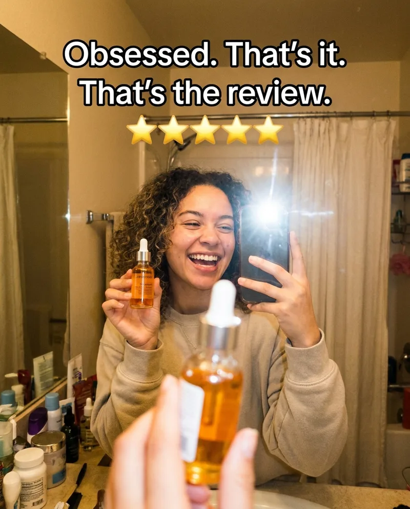Ad creative: Obsessed. That's it. That's the review.