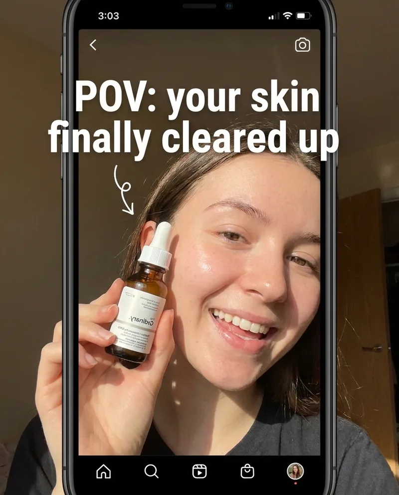 Ad creative: POV: your skin finally cleared up